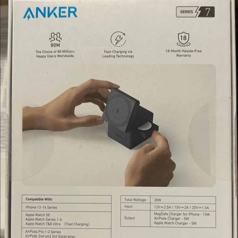 Anker Gray MagSafe Charger for Apple Watch